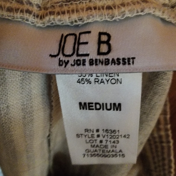 NEW Joe B Linen Pants Size M - Picture 2 of 8